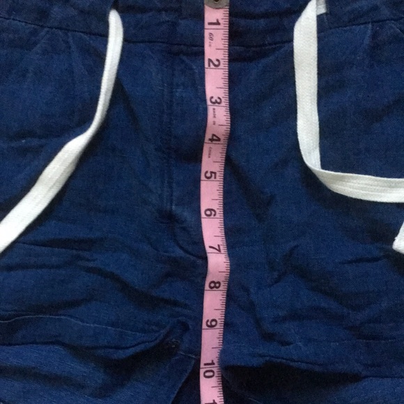 Wilfred Aritzia Allegra Shorts Tie Waist Chambray Linen Size 6 - Picture 10 of 10